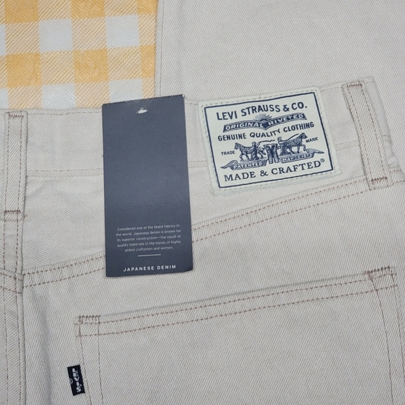 Levis Women's Off White Ivory Made & Crafted Japanese Column Pants Jeans Size 32 - Picture 5 of 8